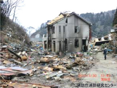 小々汐集落の建物火災例