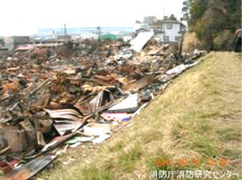 北面崖での焼け止まり（1）